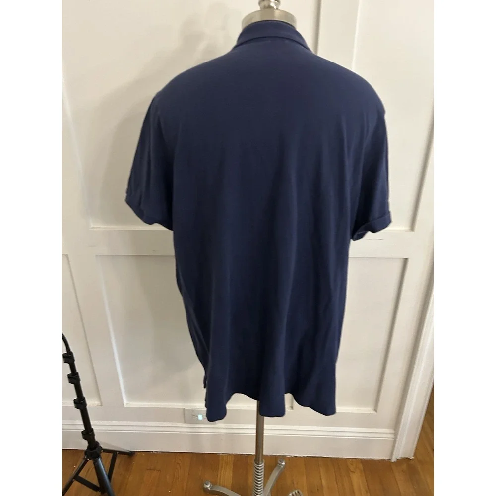 Polo Ralph Lauren Mens XXL TTG Navy Blue Short Sleeve Polo Shirt Red Pony Logo